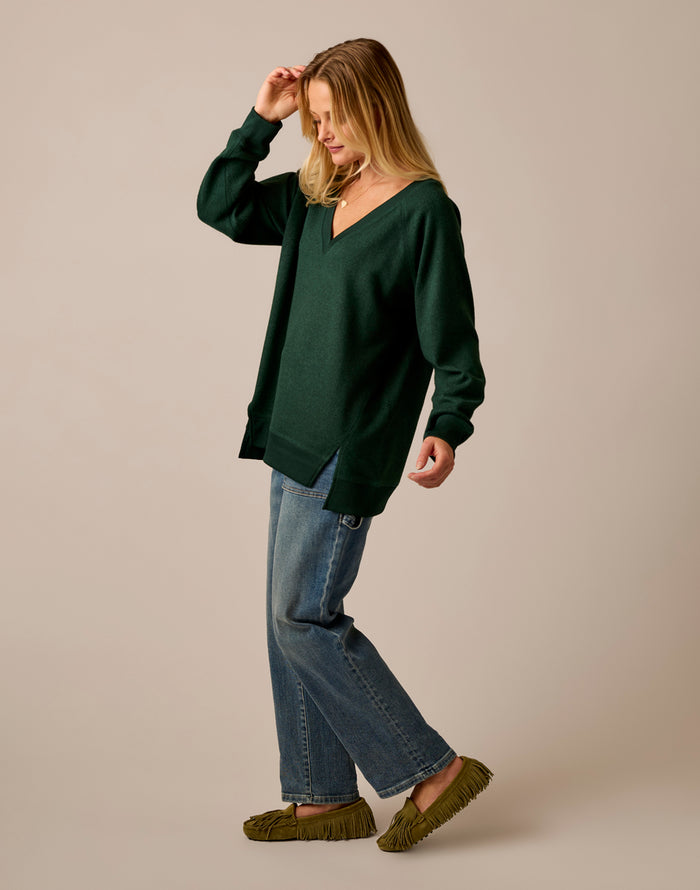 Alena Supersoft Top: Dark Pine Heather