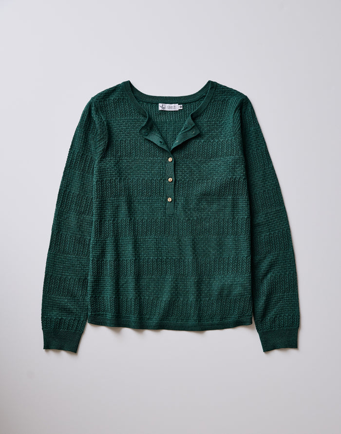 Amara Pointelle Sweater: Bistro