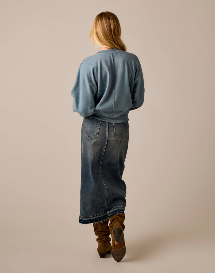 Anneke Supersoft Dolman: Blue Mirage Heather