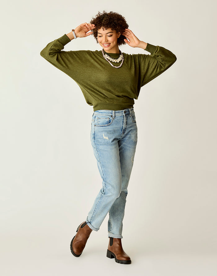 Anneke Supersoft Dolman: Fir Heather - FINAL SALE