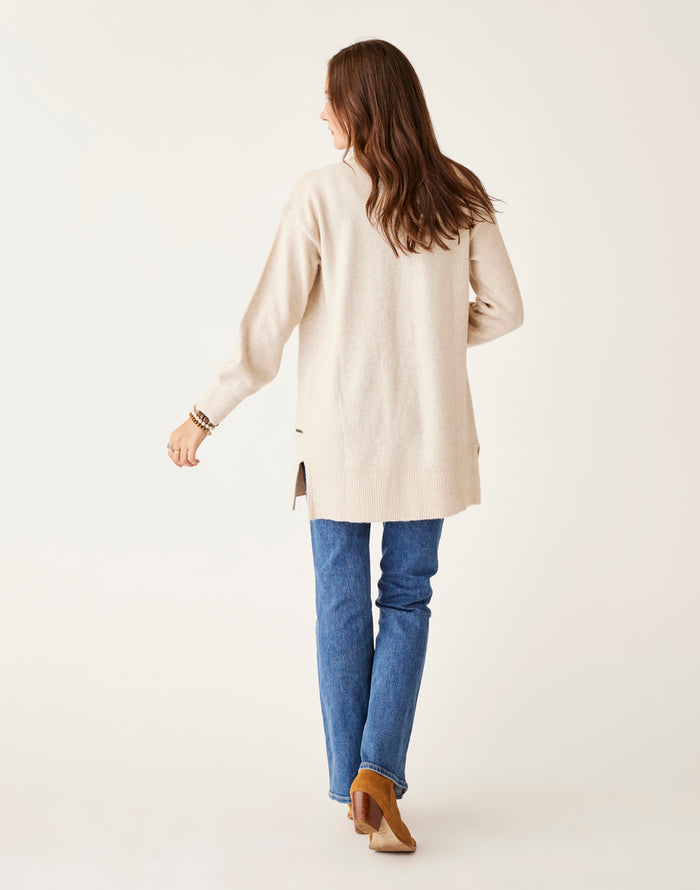 Aster Fuzzy Topper: Oatmeal Heather - FINAL SALE