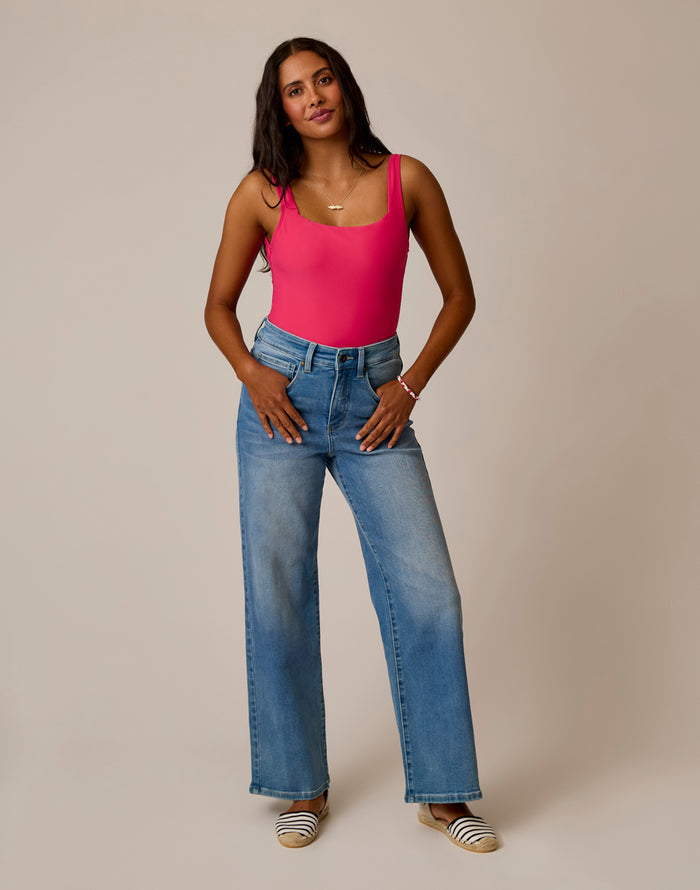 Audrey Wide Leg: Blue Tide