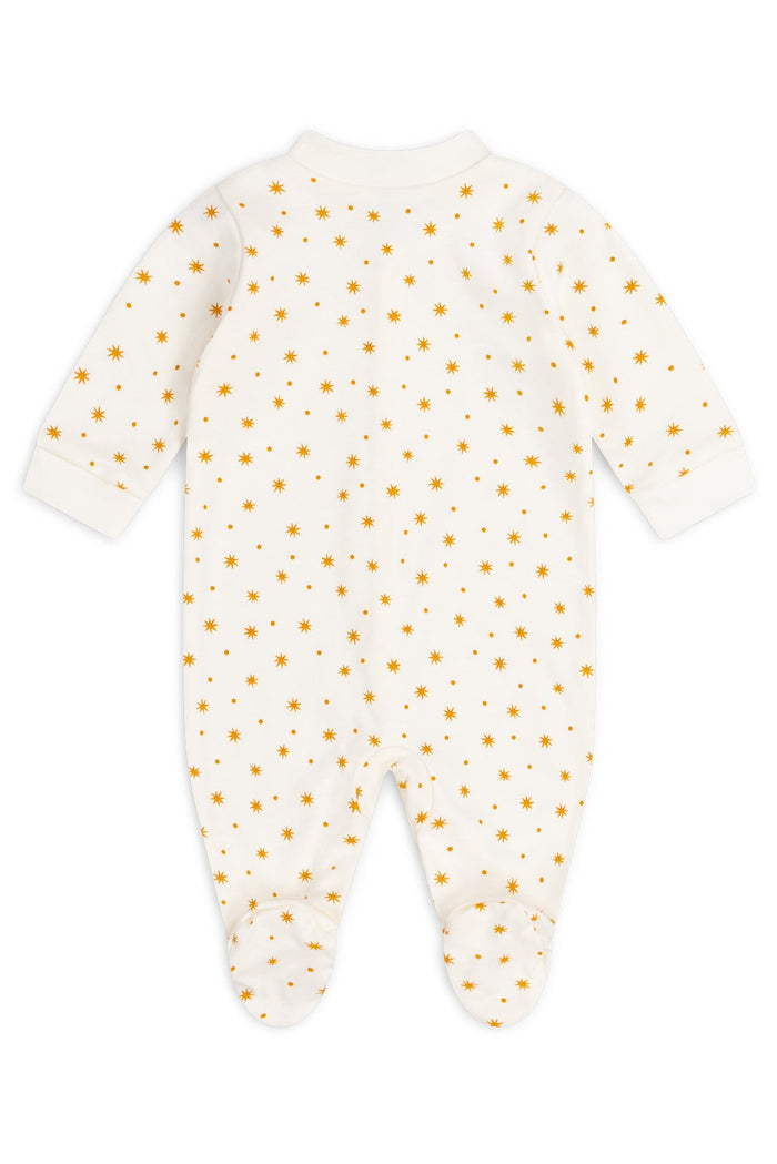 BABY SLEEPSUIT | CARAMEL STAR & DOT