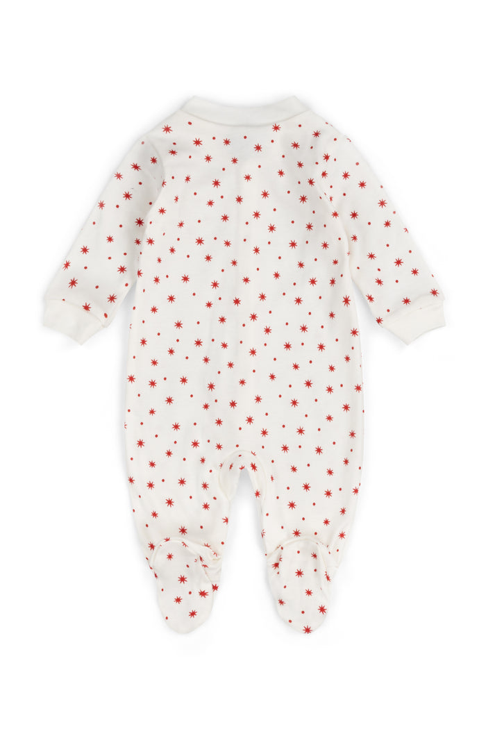 BABY SLEEPSUIT | RED STAR & DOT