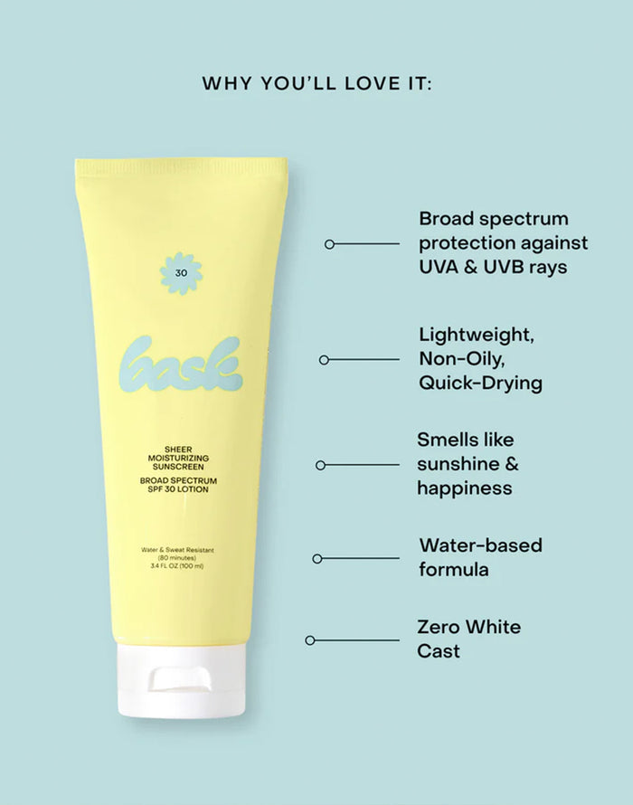 Bask SPF 30 Sunscreen Lotion: White