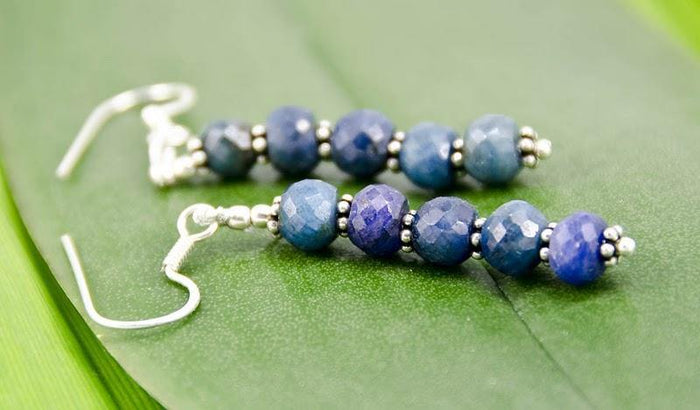 "Blue Heaven" Lapis Silver Earrings - Kashmir Designs