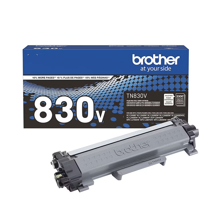 Brother TN830V Value High-Yield Black Toner Cartridge, 1 Count