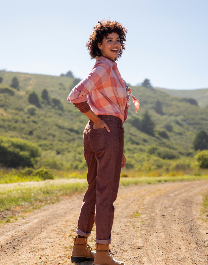 Carson Cord Hi Rise: Chocolate - FINAL SALE