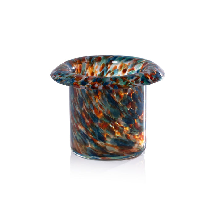 Celia Opal Confetti Glass Multipurpose Candle Holder / Vase, Set of 4