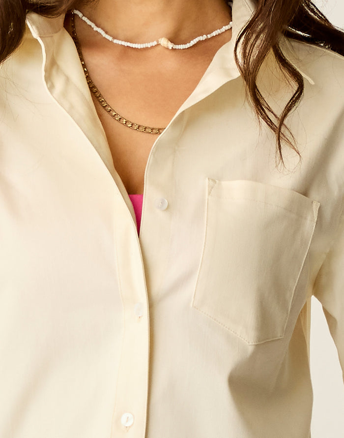 Claire Twill Shirt: Birch