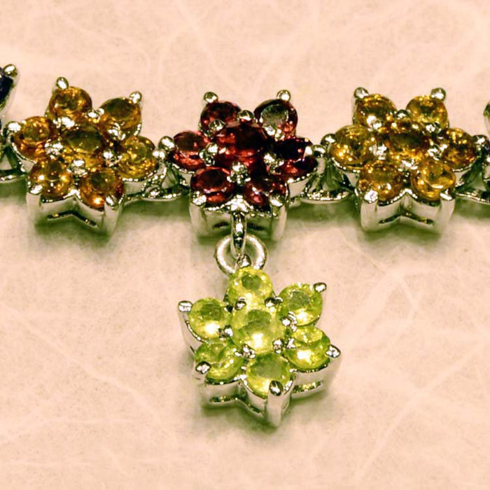 Signs Of Spring Floral Gemstone Necklace - KashmirDesigns