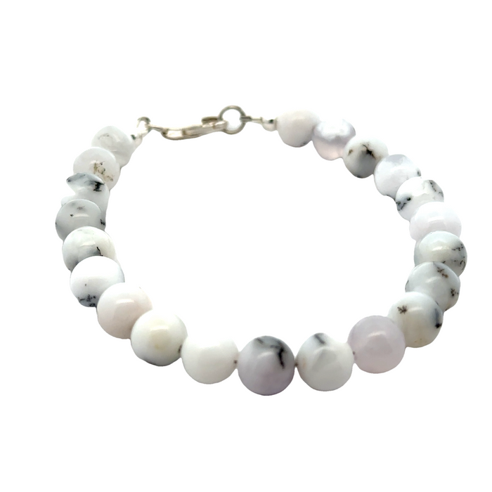 Dendritic Opal Beaded Gemstone Bracelet, Jewelry