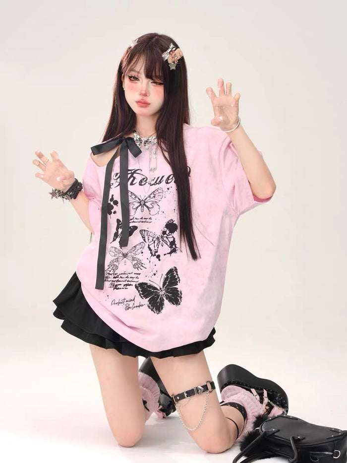 Dream Fantasy Off-Shoulder Loose T-Shirt