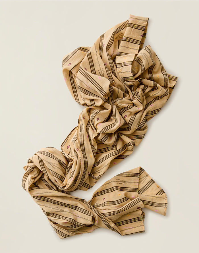 Dylan Gauze Sarong: Rum Stripe