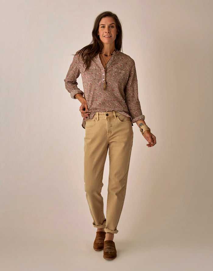 Dylan Gauze Shirt: Golden Garden