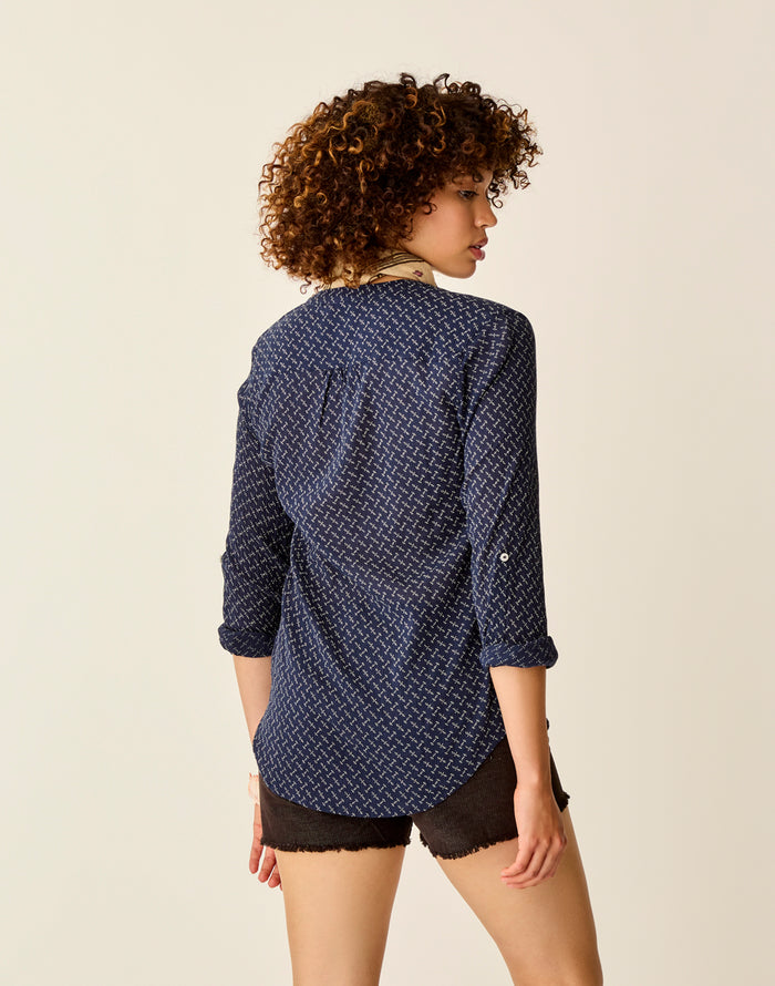 Dylan Gauze Tunic: Navy Disco - FINAL SALE