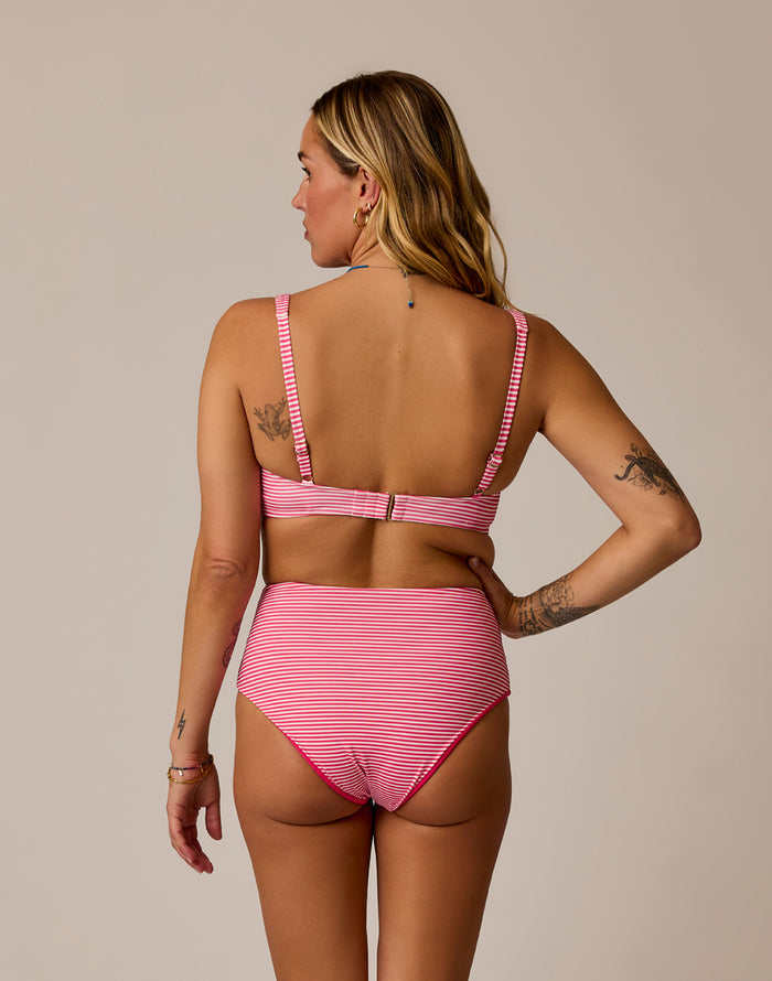 Erin Reversible Bottom: Melon Stripe/Watermelon