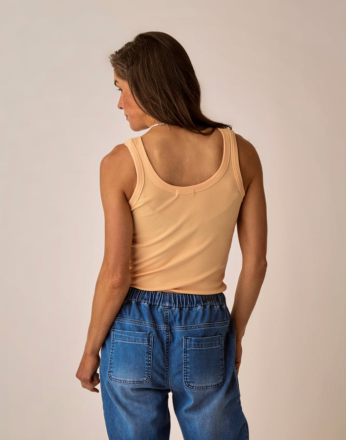 Ever Rib Tank: Apricot