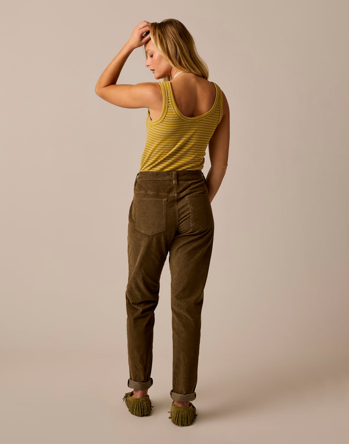 Ever Rib Tank: Gold Glow Stripe