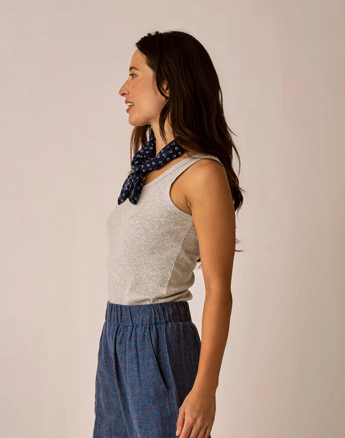 Ever Rib Tank: Heather Grey