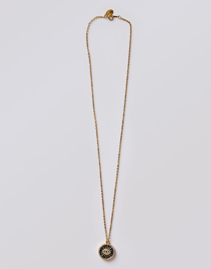 Evil Eye Necklace: Gold