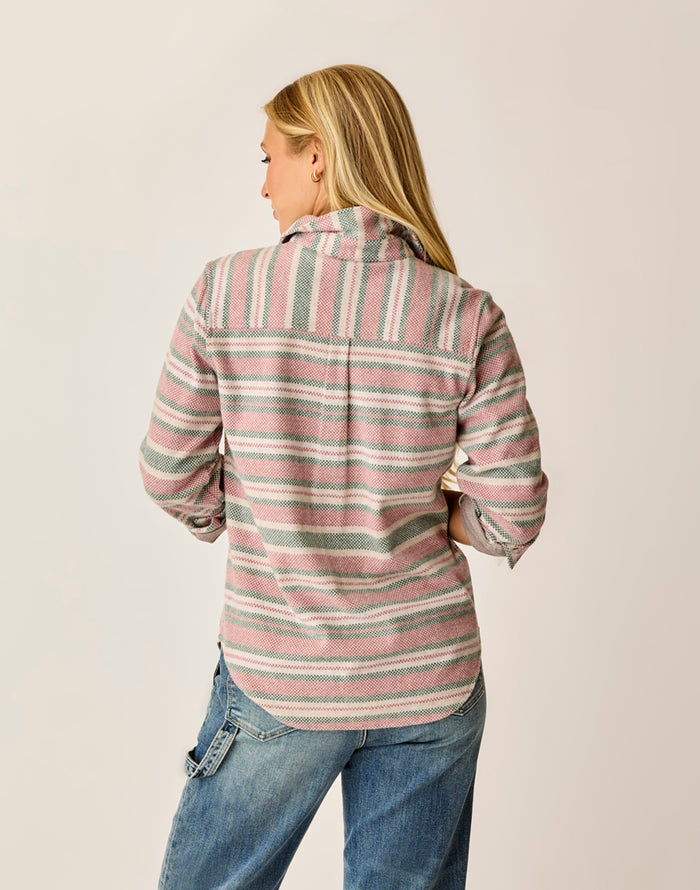 Fairbanks Supersoft Shirt: Bistro Block Stripe