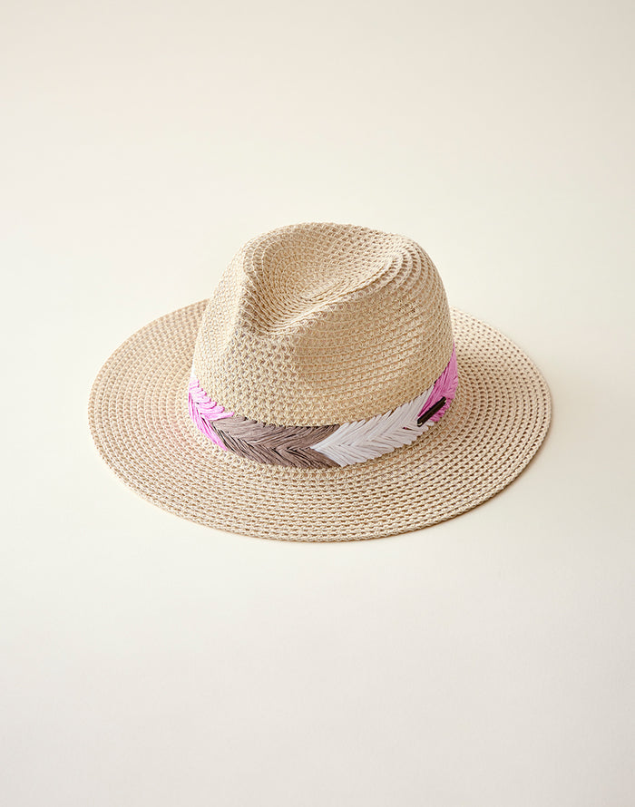Farrah Packable Hat: Light Khaki