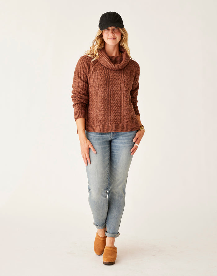 Field Sweater: Chocolate Heather - FINAL SALE