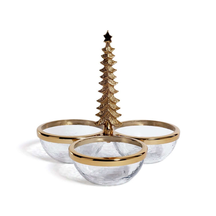 Forêt d’Hiver Glass and Metal Trio Condiment Set