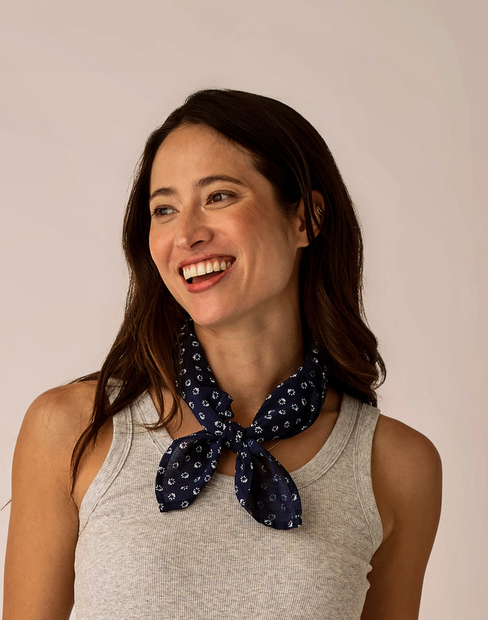 Gauze Bandana: Petite Bloom