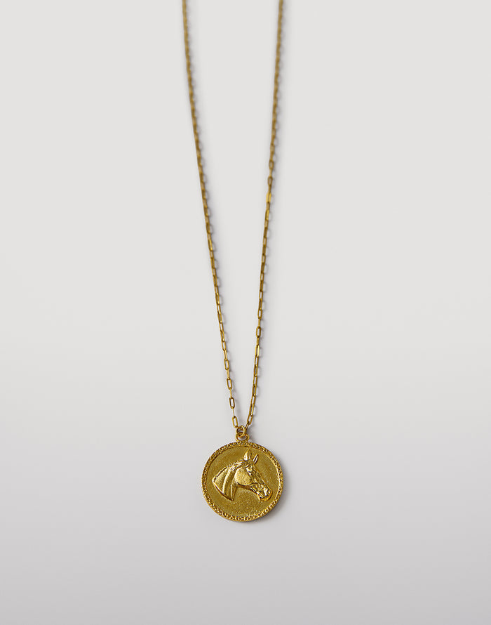 Horse Necklace: Gold