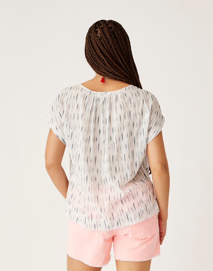 James Top: Azul Ikat - FINAL SALE