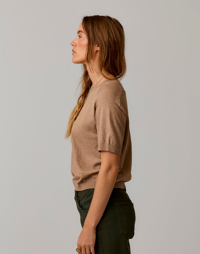 Josie Sweater Tee: Dark Barley