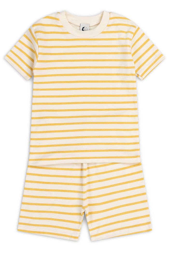 KIDS SHORTIE PYJAMA SET | CARAMEL BRETON