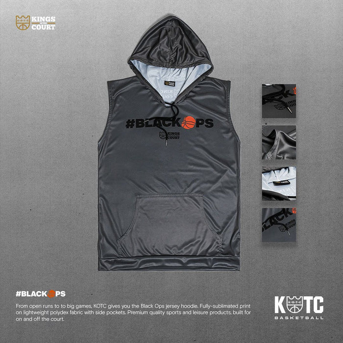 KOTC - Black Ops Jersey Hoodie in Gray/Black