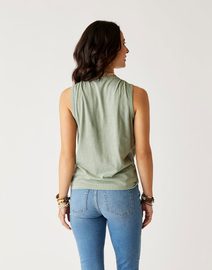 Larisa Hemp Tank: Light Cilantro - FINAL SALE