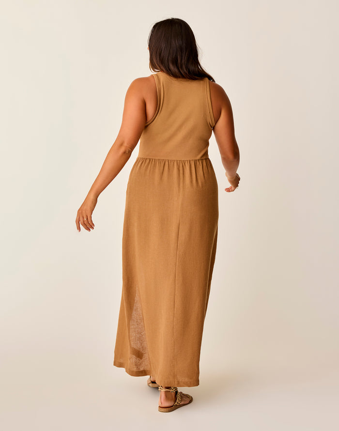 Lark Linen Dress: Rum Chambray - FINAL SALE