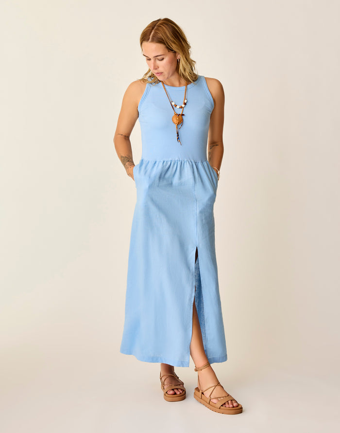 Lark Linen Dress: Sky Blue Chambray - FINAL SALE