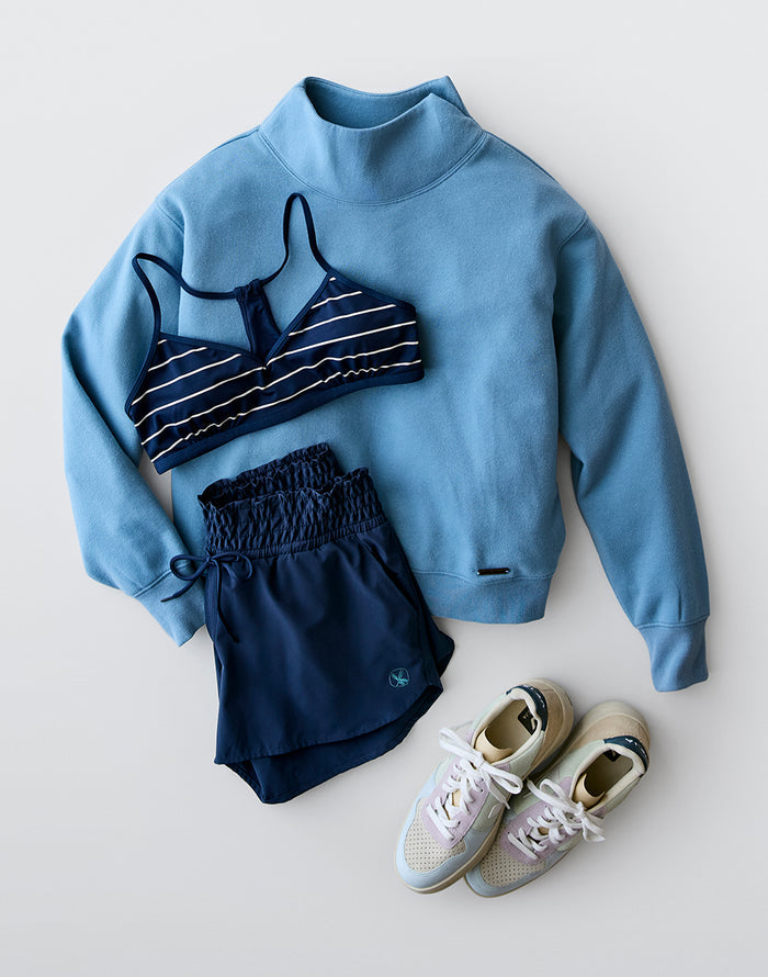Lennox Fleece Top: Storm - FINAL SALE