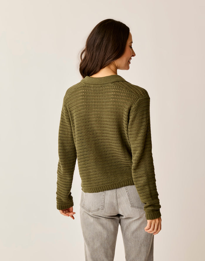 Morgan Polo Sweater: Fir