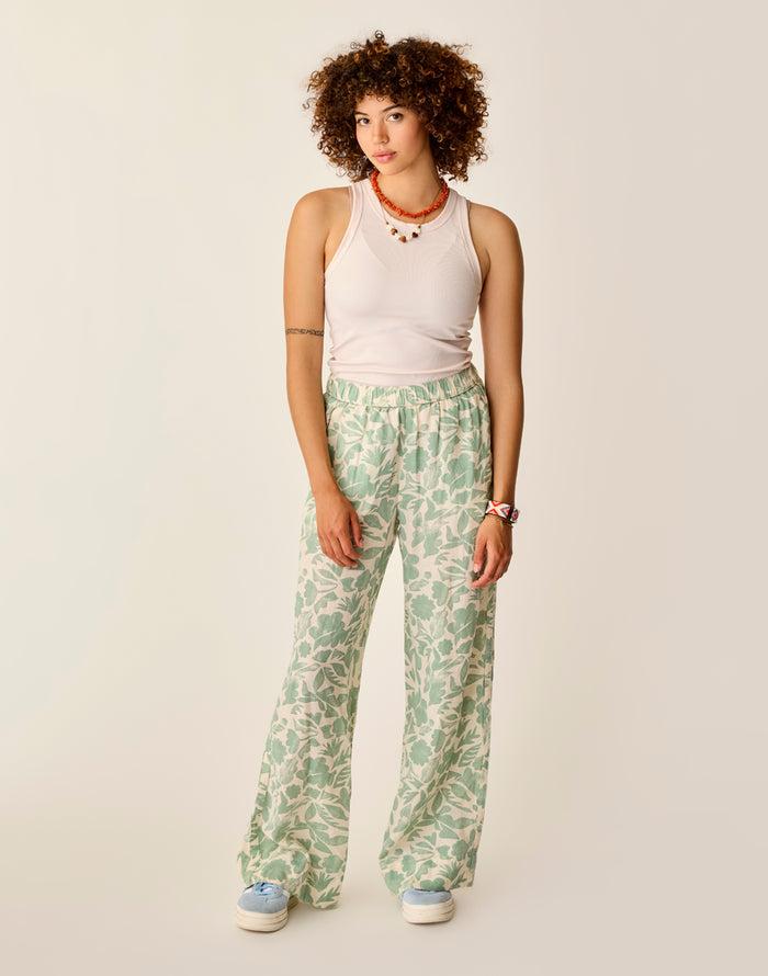 Nico Linen Pant: Haze Mezcal - FINAL SALE