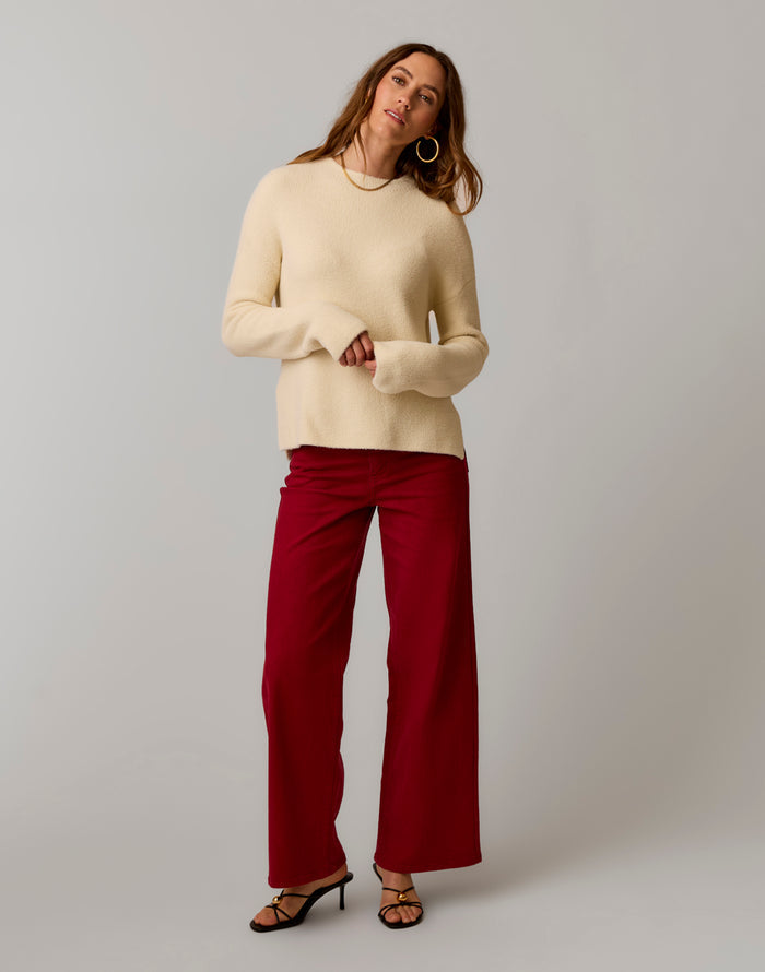Olivia Plush Sweater: Cream