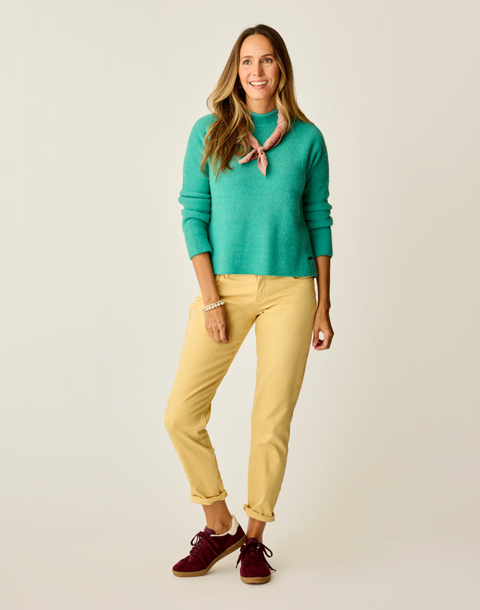Olivia Plush Sweater: Jade Heather