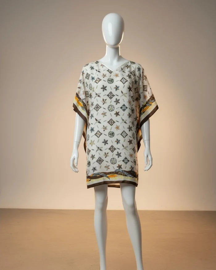 One-of-A-Kind Silk Blend Kaftan | Pattern 2