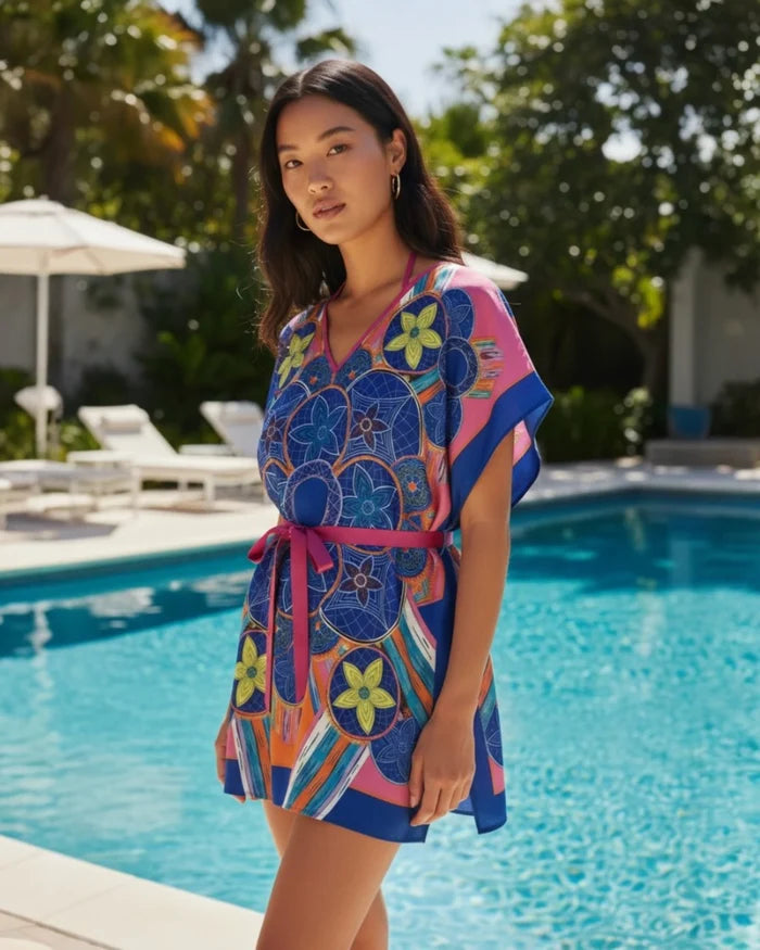 One-of-A-Kind Silk Blend Kaftan | Pattern 6