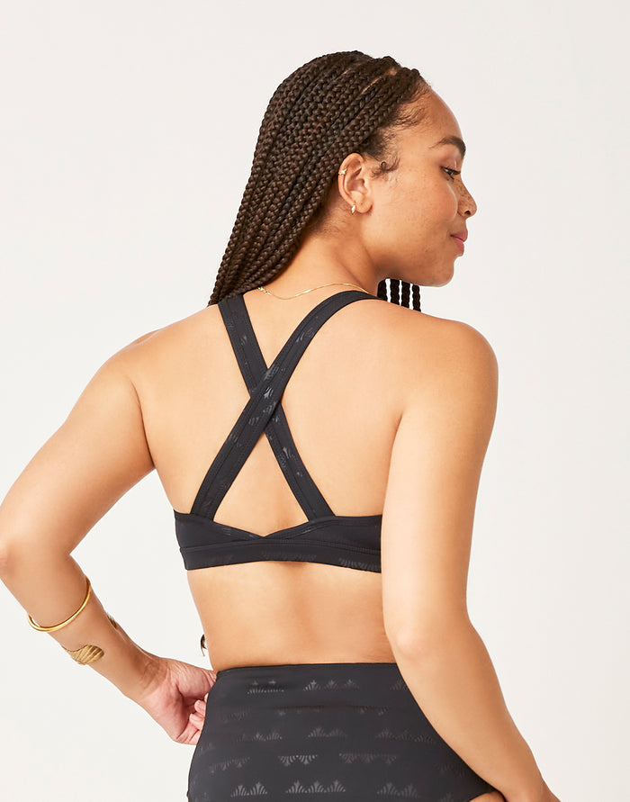 Palisades Top: Black Cascade Embossed - FINAL SALE