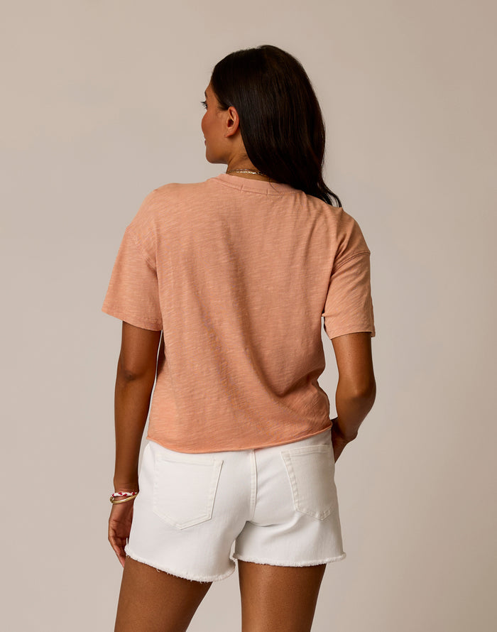 Parker Graphic Tee: Crema Celestial