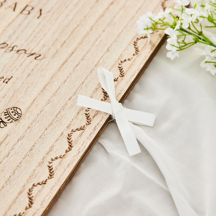 Personalised Baby Shower Wooden Baby Scrapbook by Made Yours