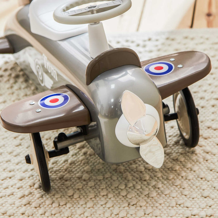 Personalised Baghera Silver Ride On Aeroplane