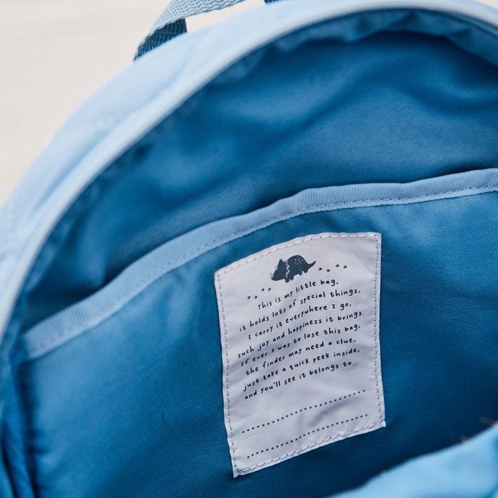 Personalised Blue Quilted Medium Backpack
